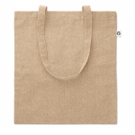 Bolsa de algodón personalizada reciclada color beige 1