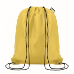 Mochila saco promocional de plástico reciclado Urban Recycled color amarillo