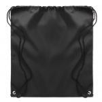 Mochila saco promocional de plástico reciclado Urban Recycled color negro segunda vista
