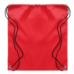 Mochila saco promocional de plástico reciclado Urban Recycled color rojo segunda vista