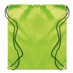Mochila saco promocional de plástico reciclado Urban Recycled color verde lima segunda vista
