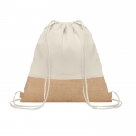 Mochila personalizada de algodón 160 g/m2 y yute Natural color beige