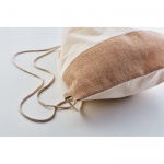 Mochila personalizada de algodón 160 g/m2 y yute Natural color beige tercera vista