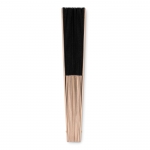 Abanicos personalizados baratos de madera y poliéster Woodster color negro segunda vista