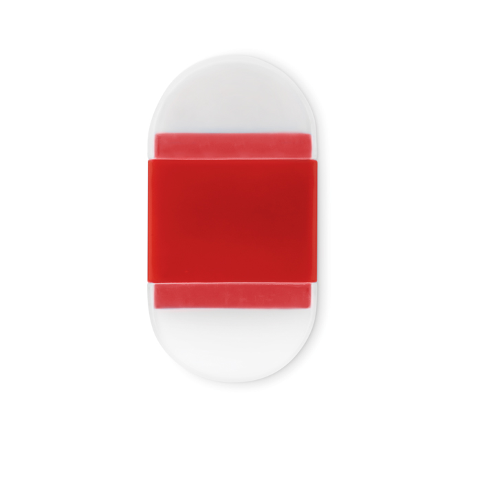 Goma con sacapuntas para personalizar con tu logotipo Duo color rojo segunda vista