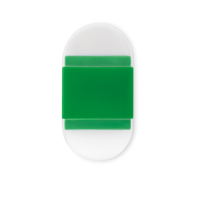 Goma con sacapuntas para personalizar con tu logotipo Duo color verde segunda vista