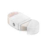 Goma con sacapuntas para personalizar con tu logotipo Duo color blanco