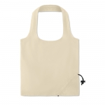 Bolsa plegable personalizada de algodón 105 g/m2 Strawberry Cotton color beige