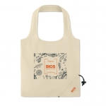 Bolsa plegable personalizada de algodón 105 g/m2 Strawberry Cotton color beige vista principal