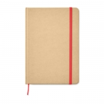 Libreta A5 personalizada papel reciclado color rojo 3