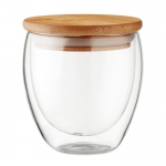 Vaso de vidrio de doble pared con tapa y 250ml Vacuum Small color transparente