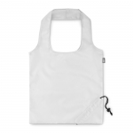 Bolsa plegable de plástico reciclado en color Strawberry RPET color blanco