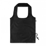 Bolsa plegable de plástico reciclado en color Strawberry RPET color negro