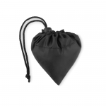 Bolsa plegable de plástico reciclado en color Strawberry RPET color negro segunda vista