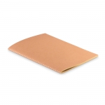 Bloc de notas reciclado con tapas de cartón A5 hojas lisas Eco Stiched color beige