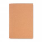 Bloc de notas reciclado con tapas de cartón A5 hojas lisas Eco Stiched color beige segunda vista