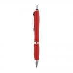 Bolígrafo ecológico carcasa paja de trigo color rojo 2
