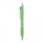 Bolígrafo ecológico carcasa paja de trigo color verde claro 5