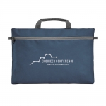 Bolsa portadocumentos personalizada barata de poliéster 600D Basic color azul imagen con logo 2
