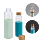 Botella de cristal con funda de silicona 9