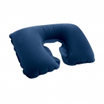 Almohadilla inflable de viaje personalizada con logo Basic Style color azul