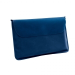 Almohadilla inflable de viaje personalizada con logo Basic Style color azul en funda