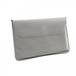 Almohadilla inflable de viaje personalizada con logo Basic Style color gris en funda