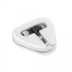 Auriculares promocionales con cable en estuche triangular Bass color negro