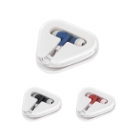 Auriculares promocionales con cable en estuche triangular Bass varios colores