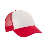 Gorra promocional estilo trucker para impresión a todo color MidTown color rojo