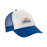 Gorra promocional estilo trucker para impresión a todo color MidTown color azul imagen con logo