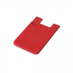 Tarjeteros personalizados de silicona con cinta adhesiva SilconCase color rojo