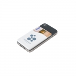 Tarjeteros personalizados de silicona con cinta adhesiva SilconCase color blanco imagen con logo 4