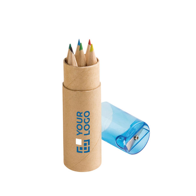 Set de 6 lápices infantiles de colores en estuche de tubo Combi Small