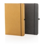 Libreta Recycled Leather | A5 | Rayas color gris oscuro vista general