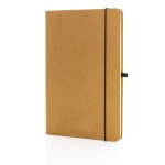 Libreta de piel reciclada A5 hojas a rayas Recycled Leather color marrón