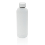 Botella de acero inoxidable con goma color blanco 4