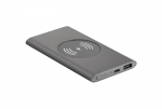 Cargador inalámbrico y powerbank de 4.000 mAh Powercard Chargepad color gris oscuro