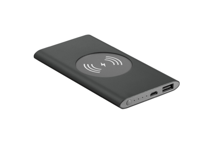 Cargador inalámbrico y powerbank de 4.000 mAh Powercard Chargepad color negro Cargador inalámbrico y powerbank de 4.000 mAh Powercard Chargepad color negro