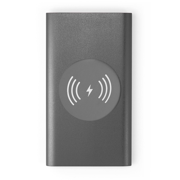 Cargador inalámbrico y powerbank de 4.000 mAh Powercard Chargepad color gris oscuro Cargador inalámbrico y powerbank de 4.000 mAh Powercard Chargepad color gris oscuro