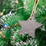 Colgante en forma de estrella negra con cuerda Navidad pizarra Star color gris oscuro tercera vista