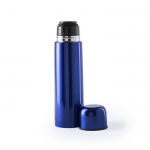 Termos de merchandising de acero con tapón tipo taza 500ml Basic XL color azul segunda vista