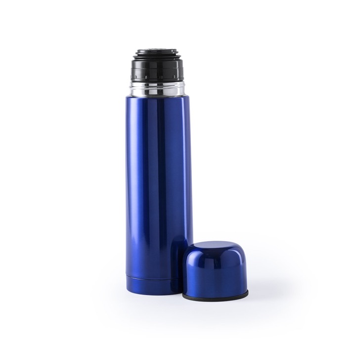 Termos de merchandising de acero con tapón tipo taza 500ml Basic XL color azul segunda vista Termos de merchandising de acero con tapón tipo taza 500ml Basic XL color azul segunda vista