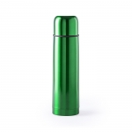 Termos de merchandising de acero con tapón tipo taza 500ml Basic XL color verde primera vista