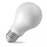 Regalo antiestrés para publicidad con forma de bombilla ZenBulb color blanco