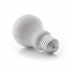 Regalo antiestrés para publicidad con forma de bombilla ZenBulb color blanco tercera vista