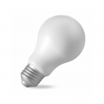 Regalo antiestrés para publicidad con forma de bombilla ZenBulb color blanco primera vista