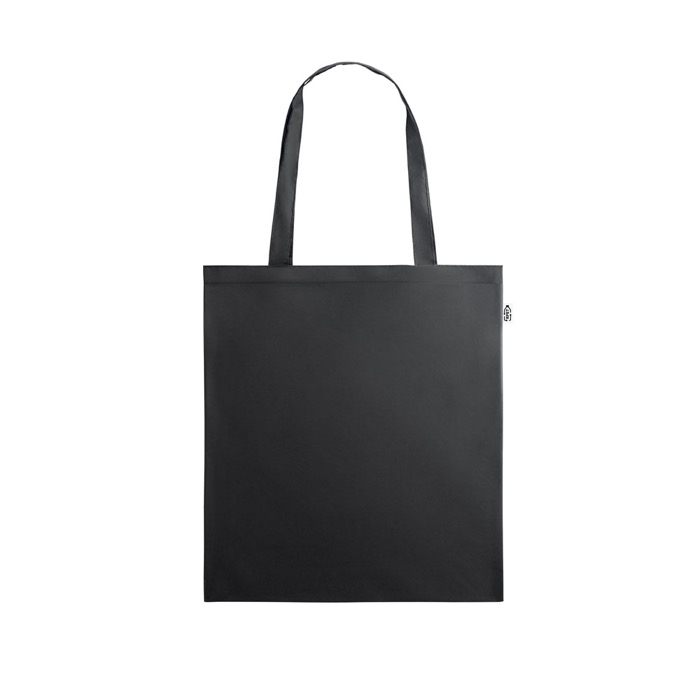 Bolsa reciclada con asas largas para la compra de RPET Convert color negro