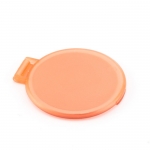 Espejo personalizado barato plegable para maquillaje Singleview color naranja tercera vista