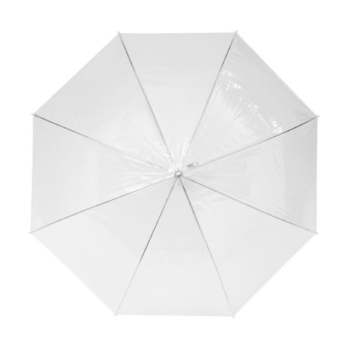 Paraguas personalizados transparentes con logo en el mango Ø98 Blanc color blanco vista frontal